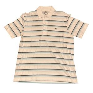 Lacoste Collared Polo Striped Cotton